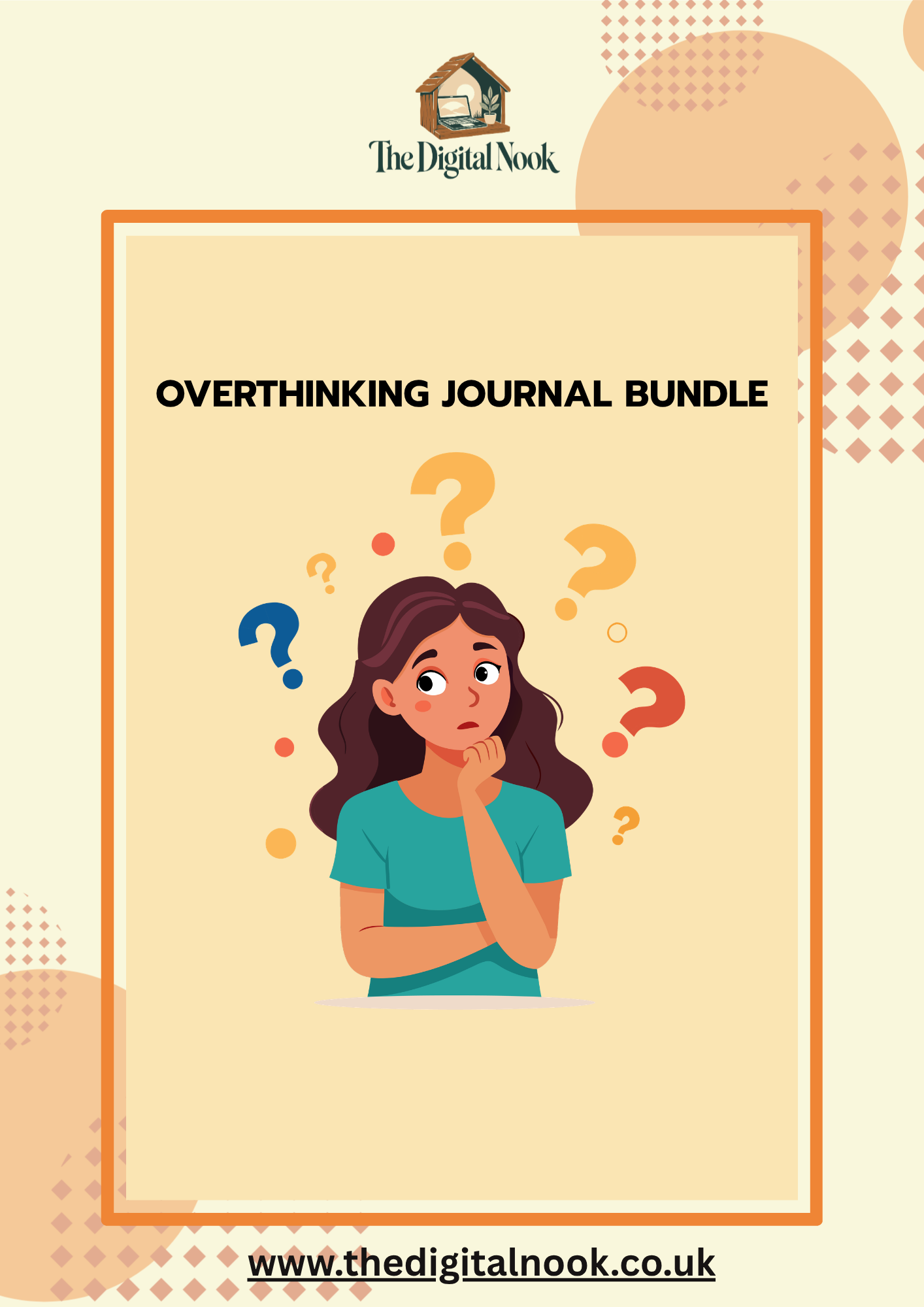 Overthinking Journal | Printable CBT-Inspired Thought Challenge Workbook & Self-Reflection PDF