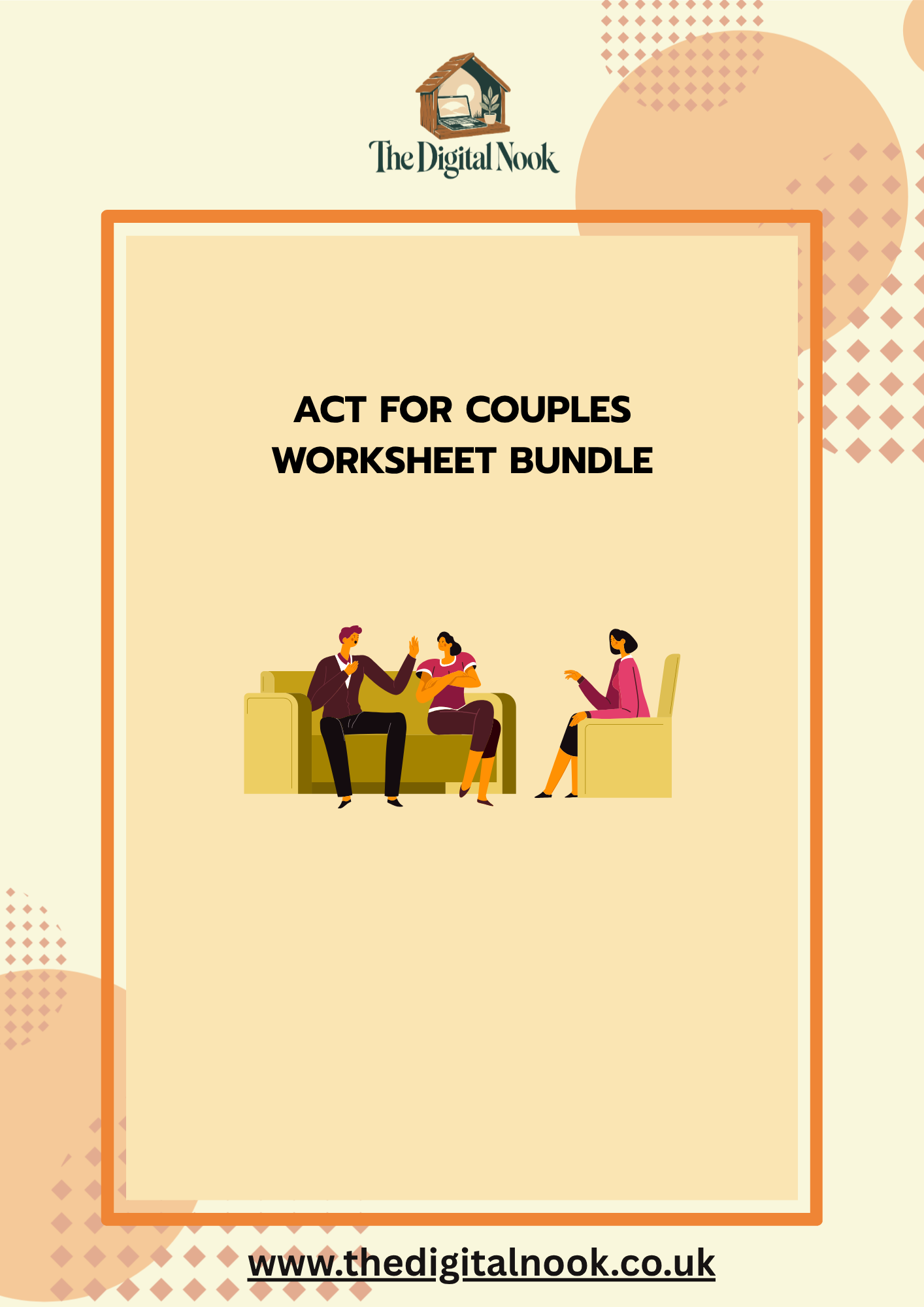 ACT for Couples Worksheet Bundle | Acceptance & Commitment Therapy Relationship Workbook | Printable PDF | 23 Pages