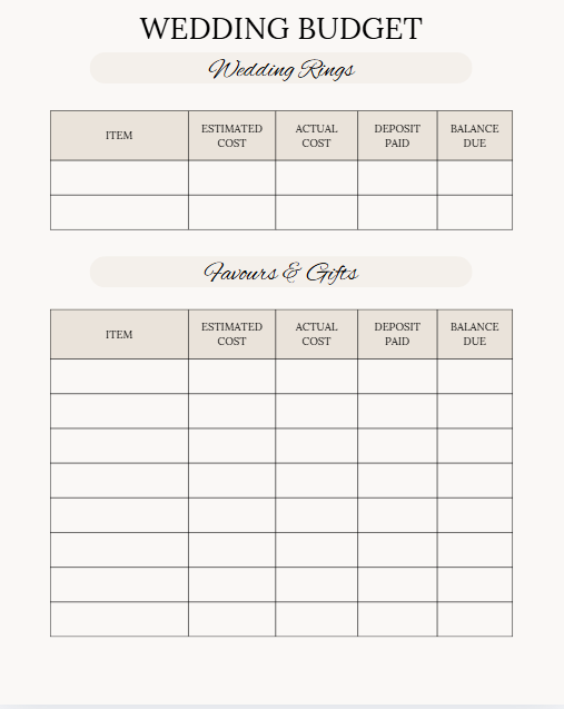 75-Page Ultimate Downloadable Wedding Planner