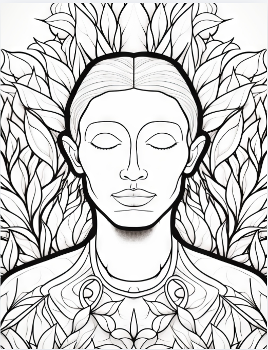 Mindfulness People Colouring Book | 30 Beautiful Portrait & Lifestyle Pages for Stress Relief (Printable PDF)