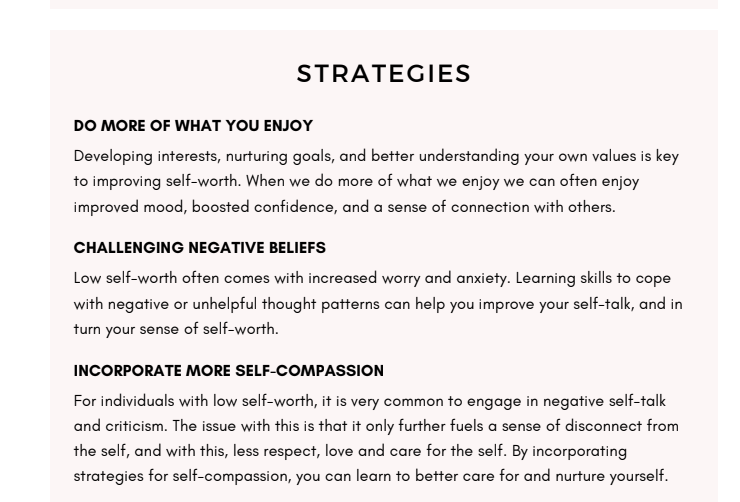 Self-Worth Workbook | 52-Page Printable PDF for Confidence, Self-Esteem & Personal Growth