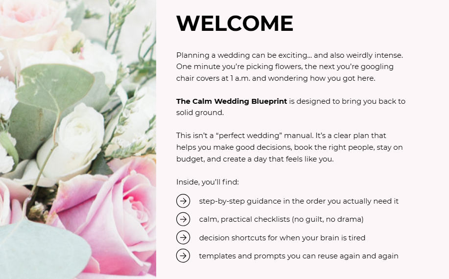 The Calm Wedding Blueprint | A Step-by-Step Guide to Planning a Joyful Wedding | Digital eBook
