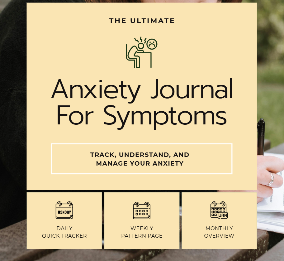 Anxiety Journal for Symptoms | Printable Anxiety Tracker & Mental Health Journal