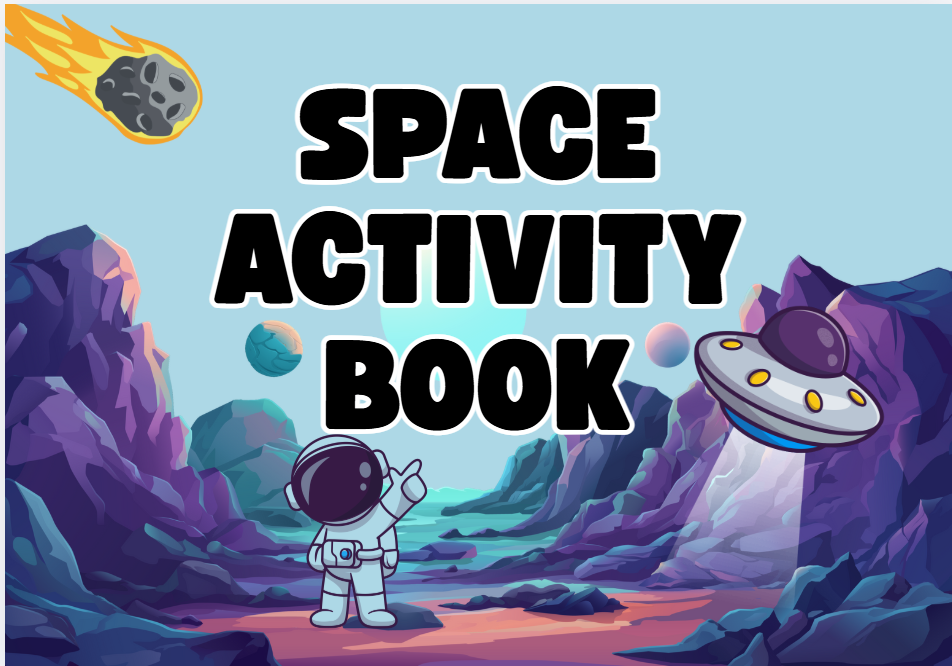 Space Activity Book | Printable Preschool Busy Book PDF | Colours, Numbers, Shapes & Matching Activities