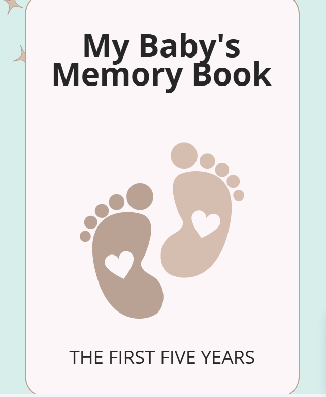 Baby Memory Book | First 5 Years Printable Keepsake Journal | Pregnancy, Milestones & First Memories PDF