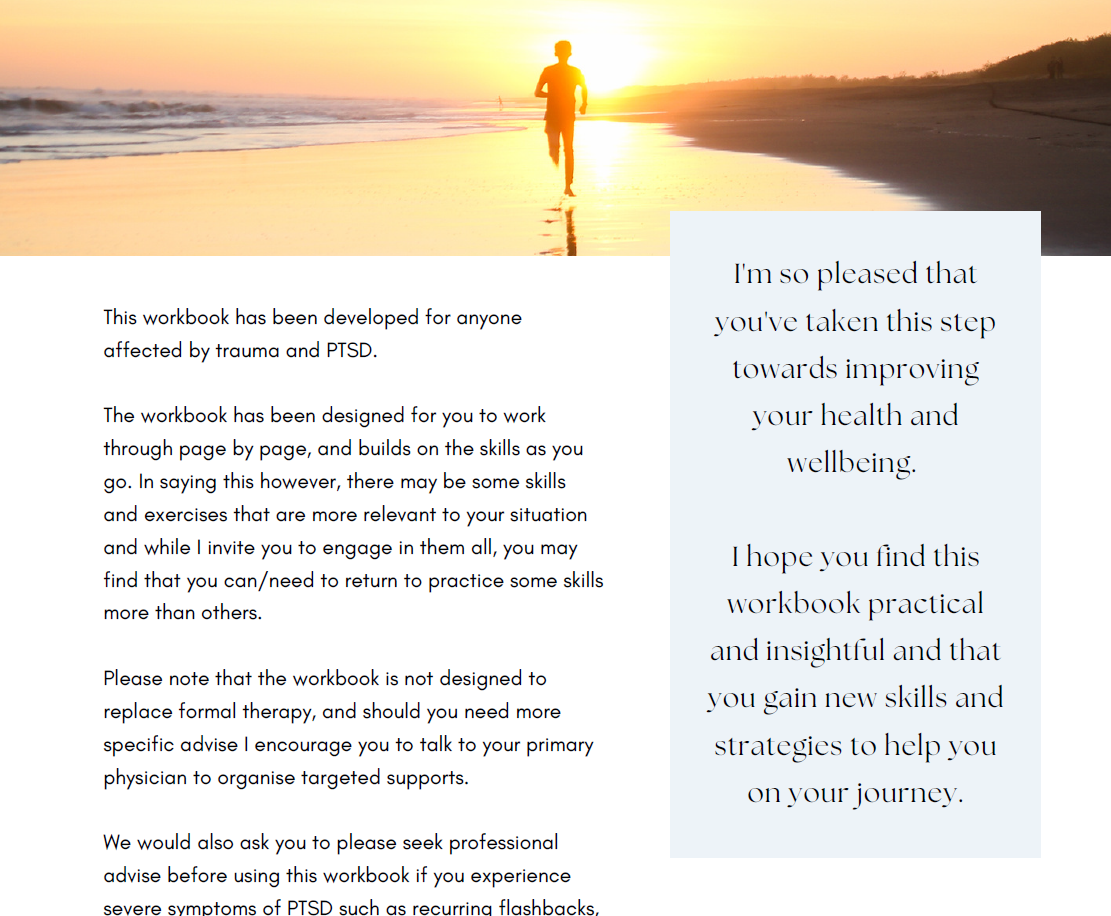 PTSD Workbook | Printable Trauma Recovery Journal & Mental Wellbeing PDF