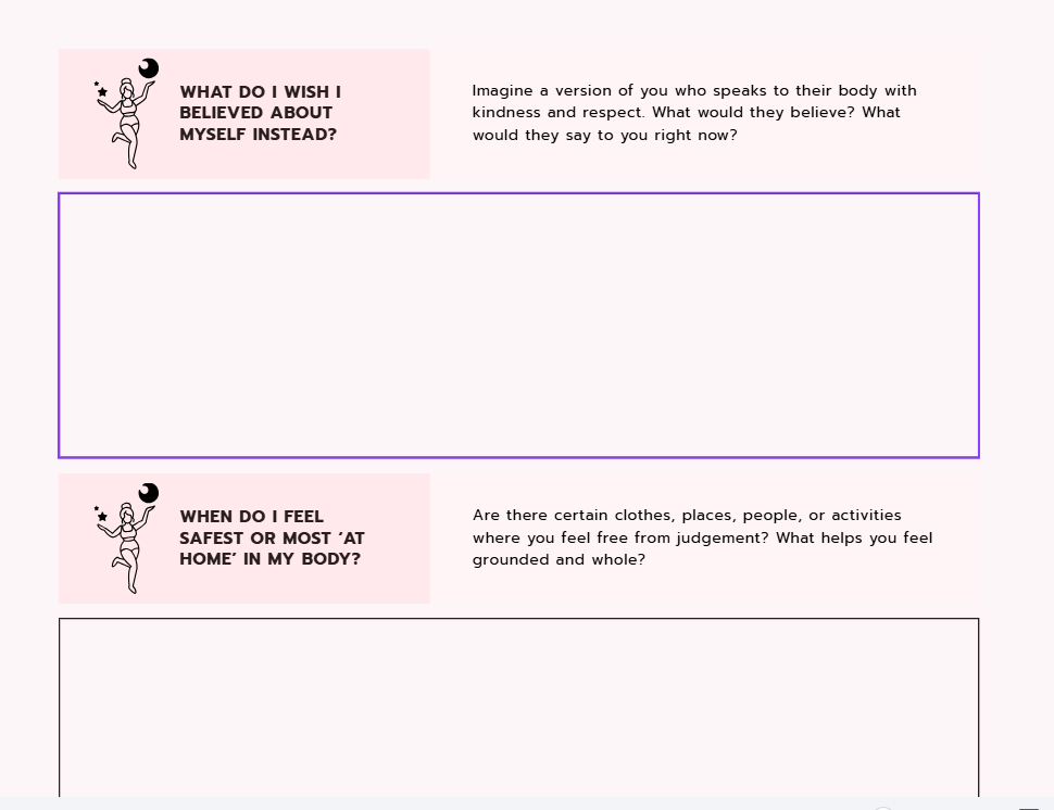 Body Kindness Journal | Printable Self-Compassion & Body Image Workbook