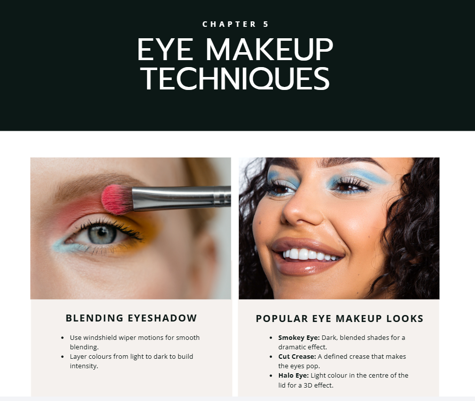Professional Makeup Training Manual | Printable Makeup Artist Guide & Beauty Business eBook