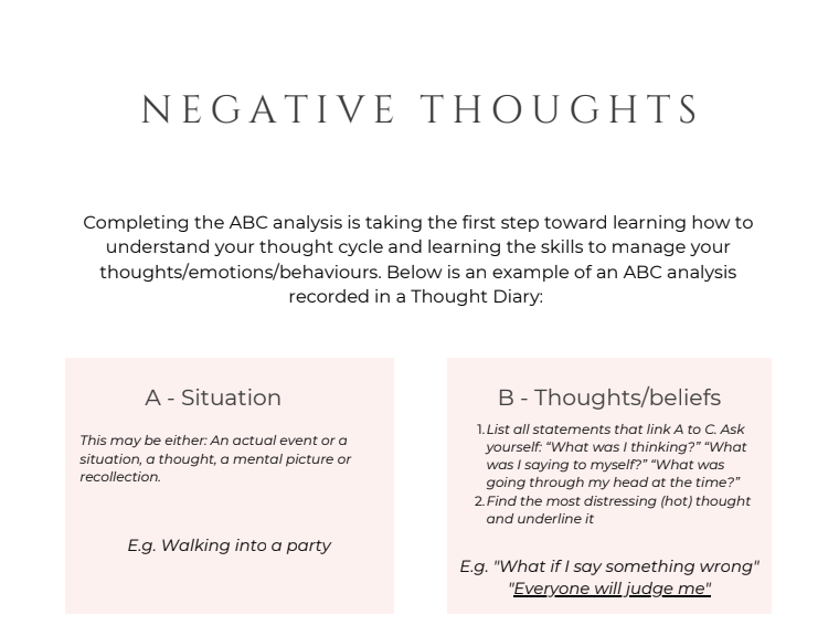 Overthinking Journal | Printable CBT-Inspired Thought Challenge Workbook & Self-Reflection PDF