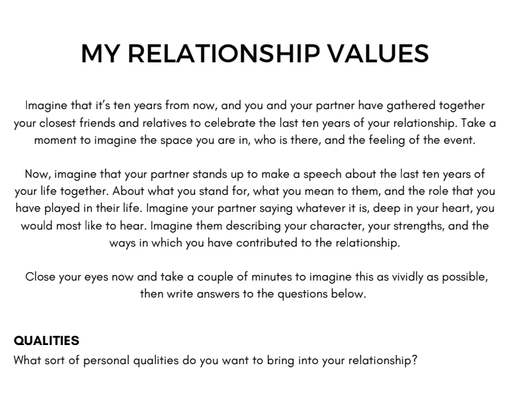 Relationship Workbook for Couples | Printable Communication & Connection Journal PDF