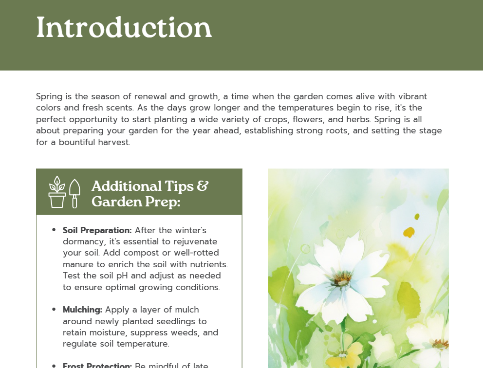 Ultimate Gardening Planner | Printable Garden Planner & Planting Journal | Year-Round Garden Organiser PDF