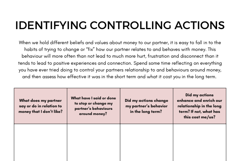Financial Anxiety Workbook | Printable Money Mindset Journal & Financial Wellbeing PDF