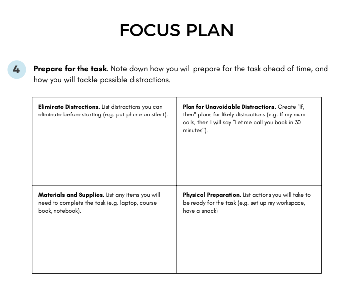 Procrastination & Productivity Workbook | Printable Time Management & Executive Function Worksheets PDF