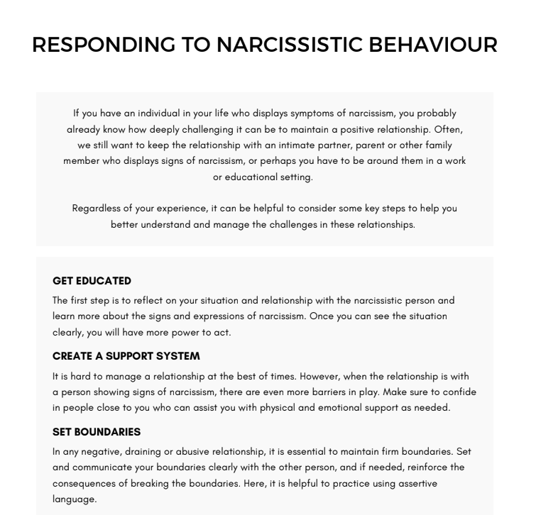 Understanding Narcissism Workbook | Healthy Boundaries, Gaslighting & Relationship Awareness | Printable PDF