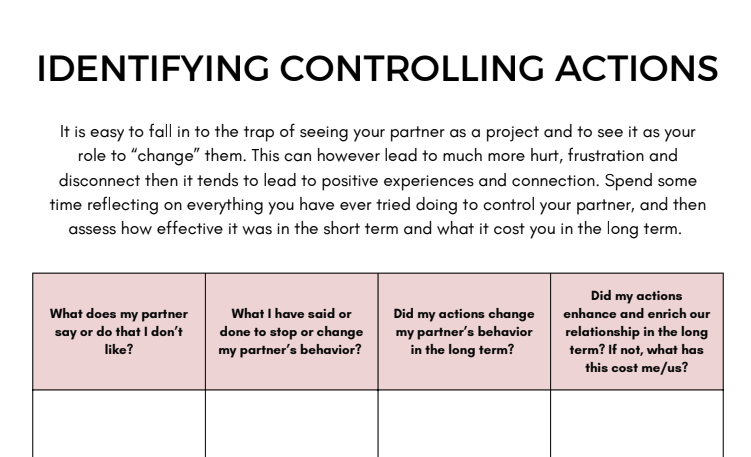 ACT for Couples Worksheet Bundle | Acceptance & Commitment Therapy Relationship Workbook | Printable PDF | 23 Pages
