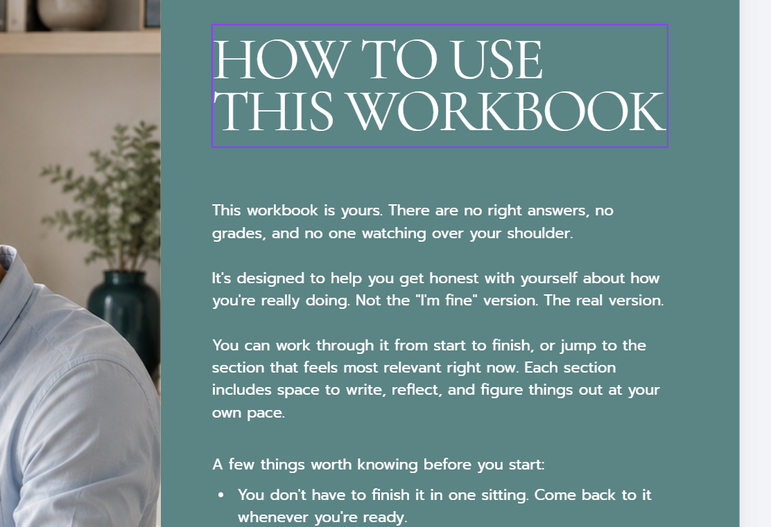 Mental Strength Workbook for Men | Printable Mental Health & Emotional Resilience Journal | Self-Reflection PDF | 17 Pages