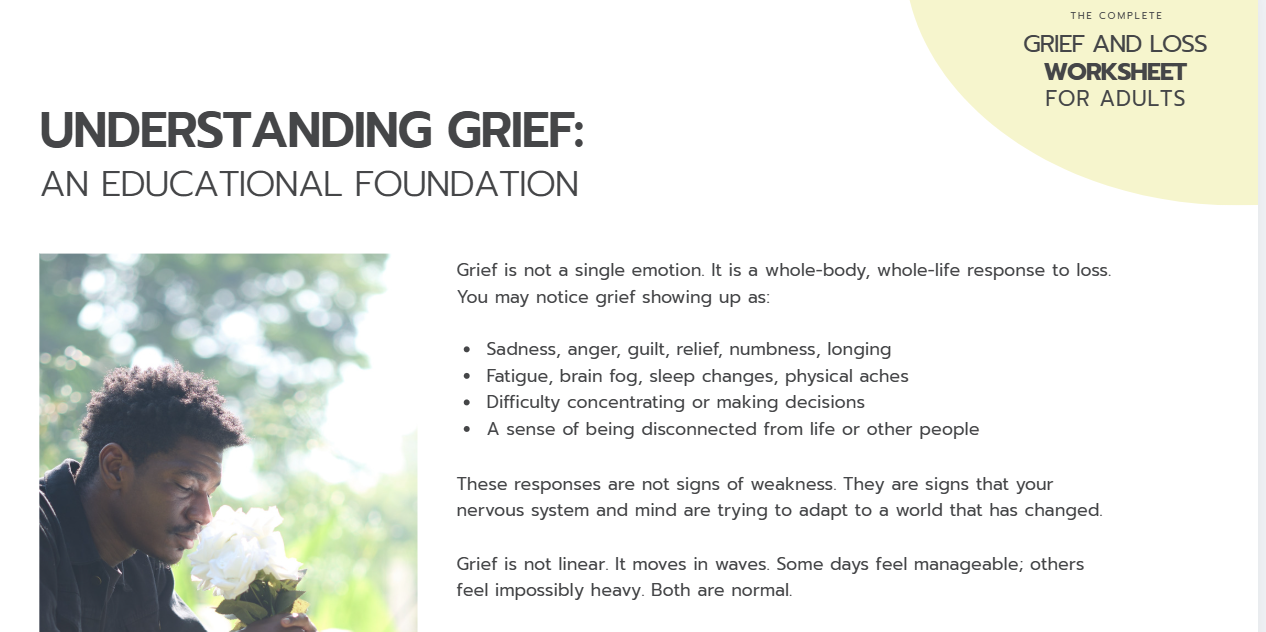 Grief & Loss Workbook for Adults