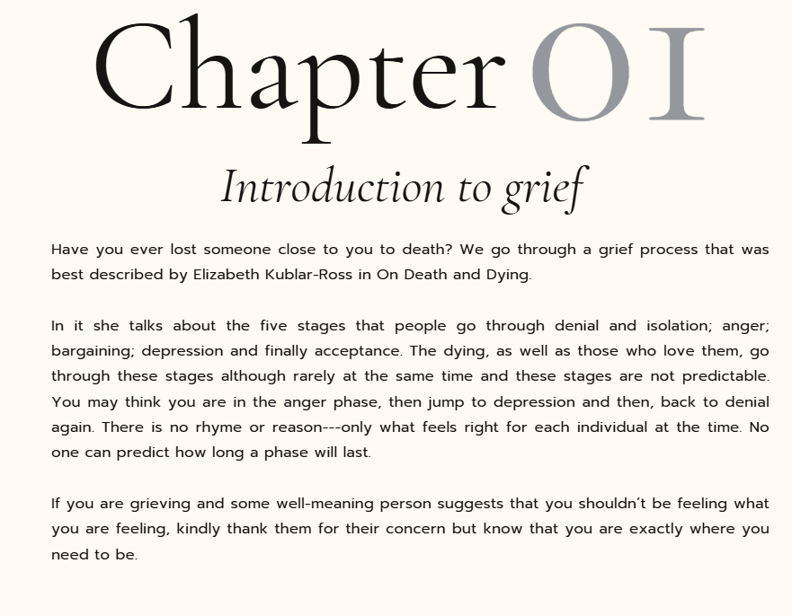 Coping With Grief Workbook