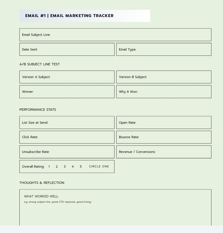 Email Marketing Tracker