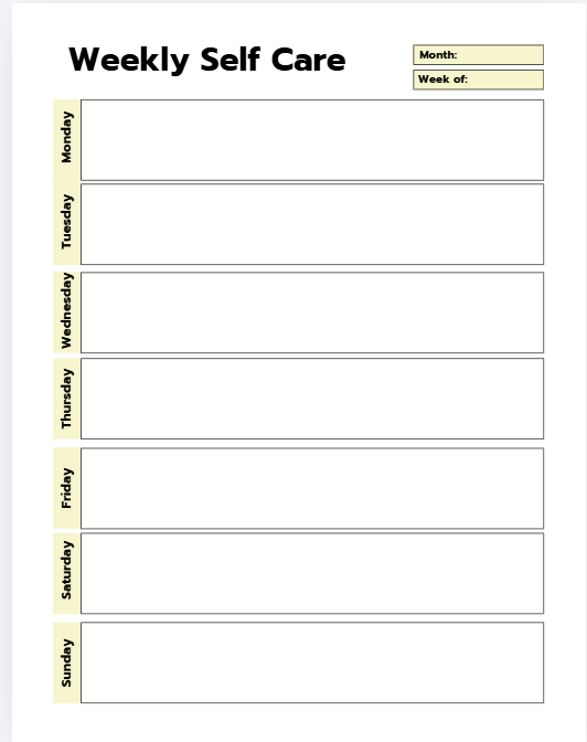 Mental Health & Self-Care Planner