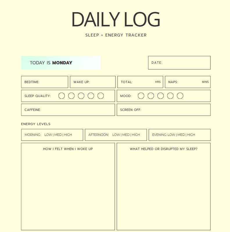 Sleep & Energy Tracker