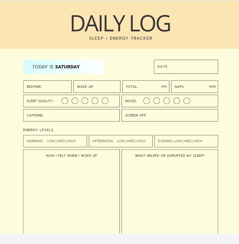 Sleep & Energy Tracker