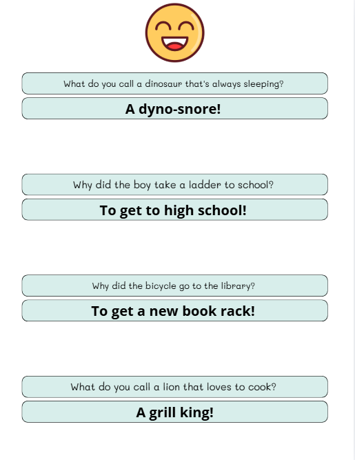 Printable Children's Joke Book