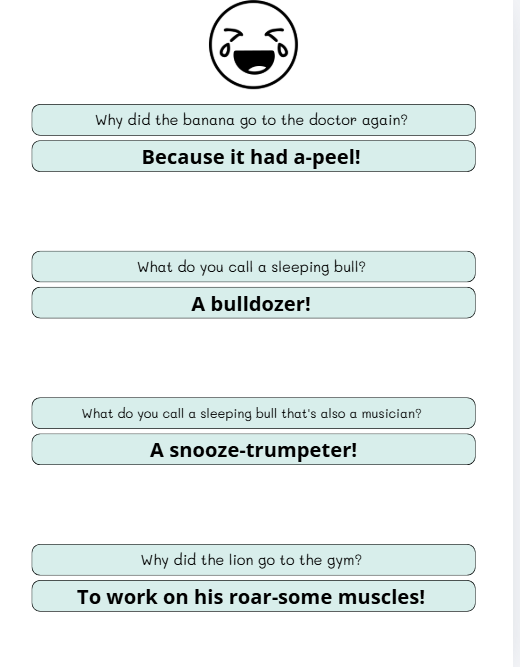 Printable Children's Joke Book