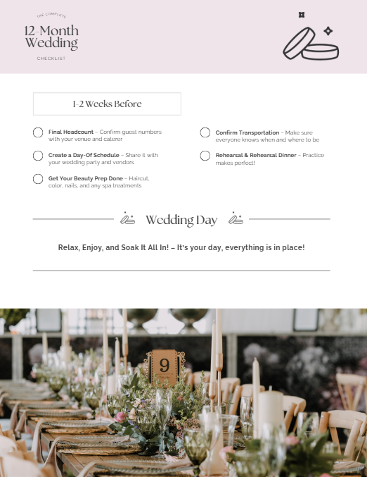 12-Month Wedding Checklist