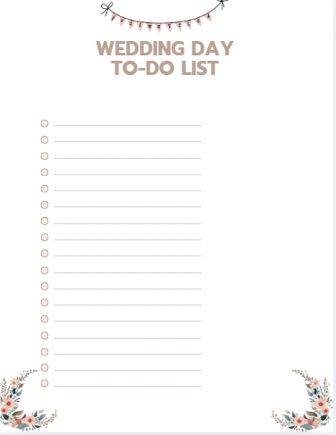 Wedding Planning Templates