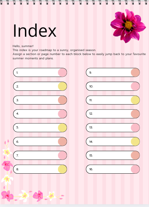 Hello Summer Lined Notepad
