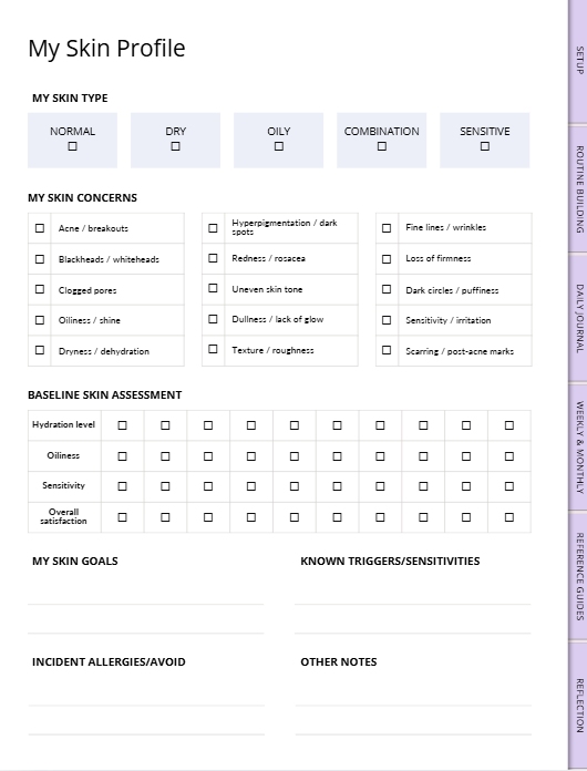 Interactive Skincare Journal