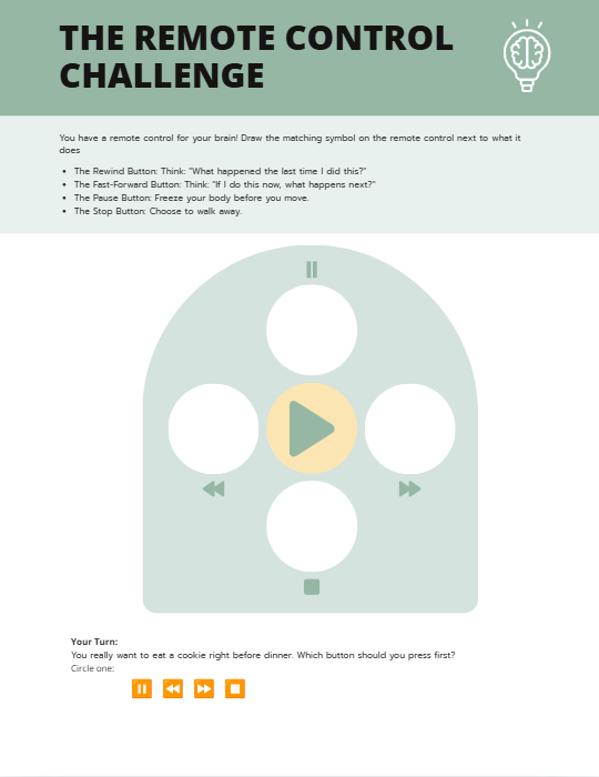 Impulse Control Worksheets