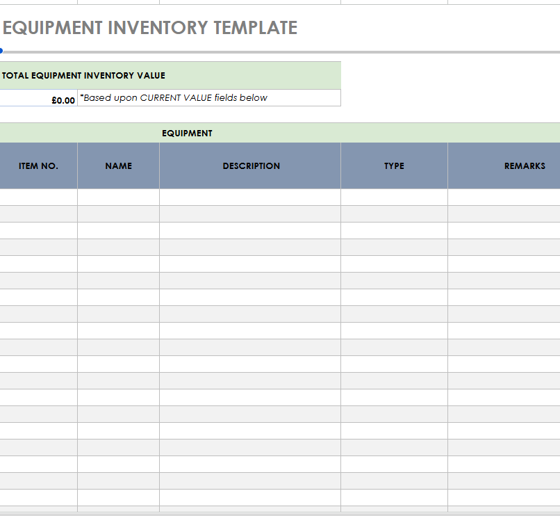 Inventory Spreadsheet Bundle