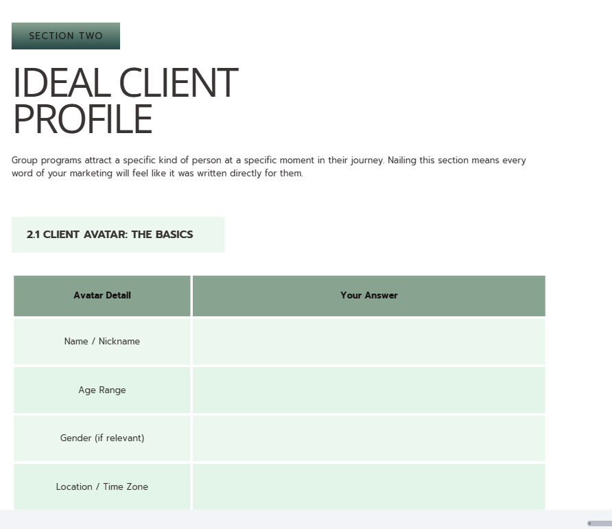 Group Program Planner