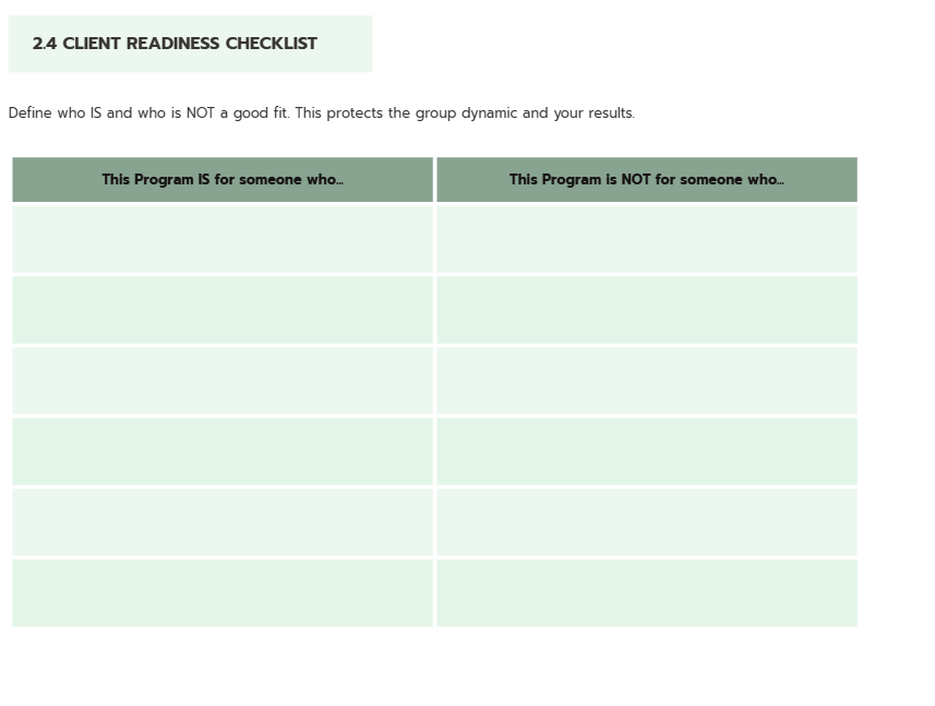 Group Program Planner