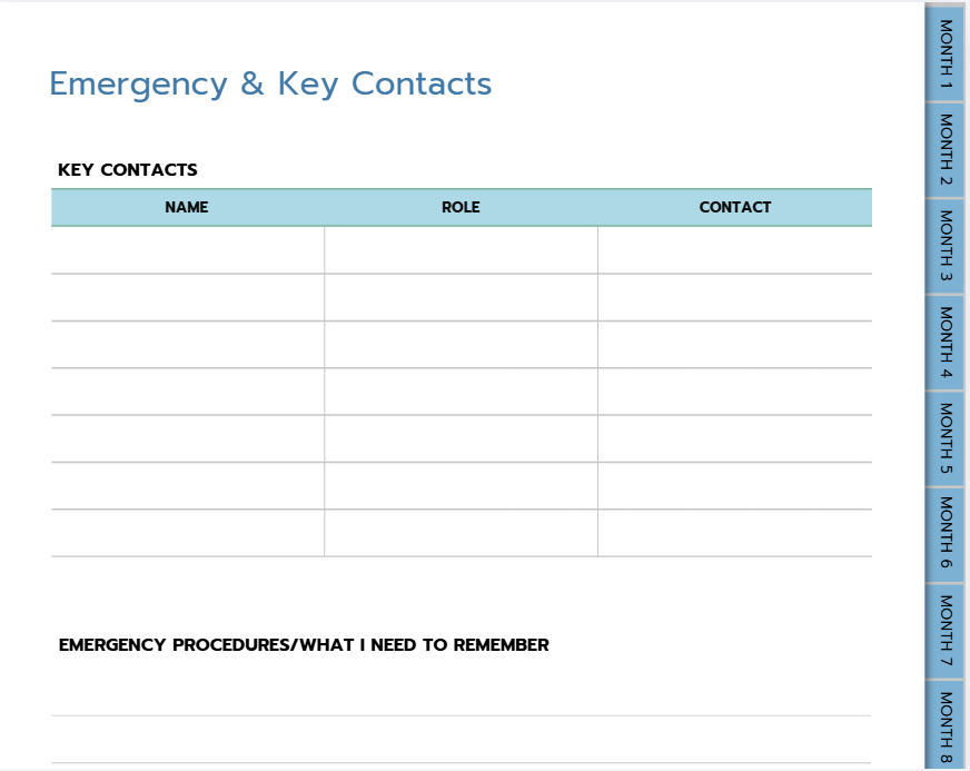 Undated Teacher Planner