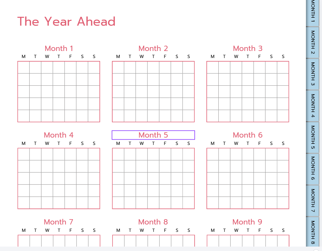 Undated Student Planner