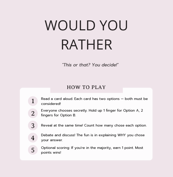 Would You Rather - Family Edition