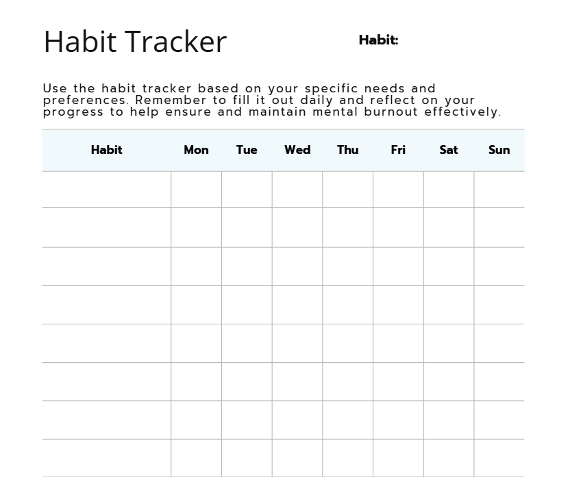 Mental Burnout Workbook