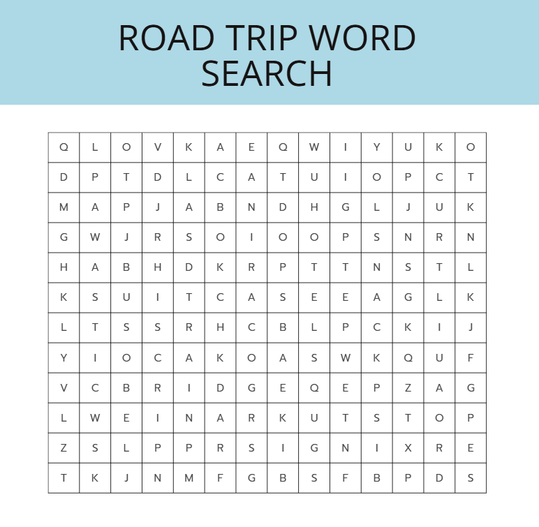 Kids Road Trip Activity Planner