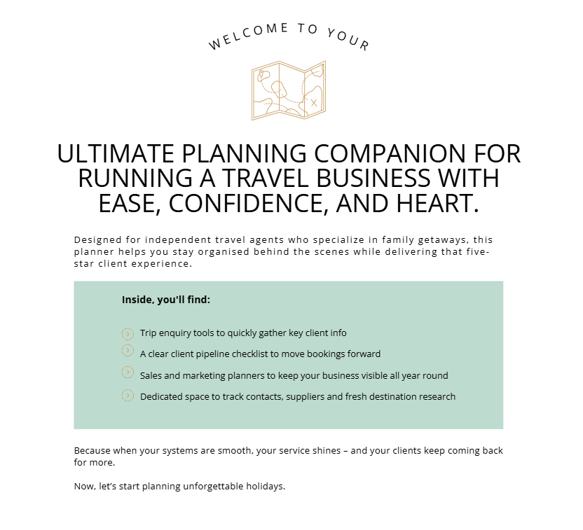 Travel Agent Planner & Organiser