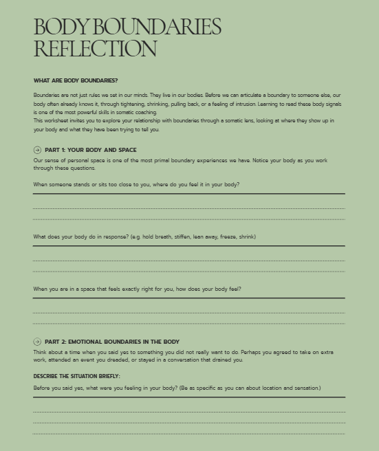Somatic Therapy Workbook