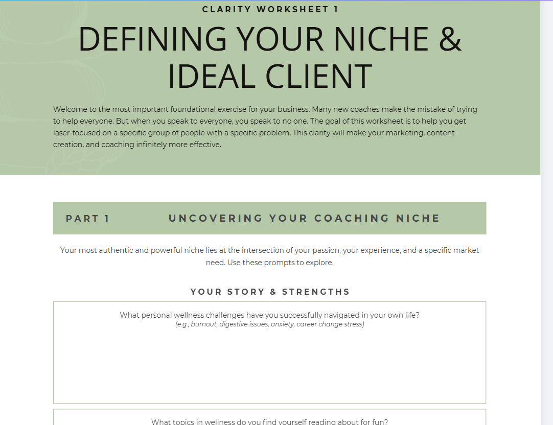 Wellness Coach Starter Kit