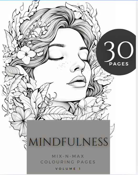 Mindfulness People Colouring Book | 30 Beautiful Portrait & Lifestyle Pages for Stress Relief (Printable PDF)