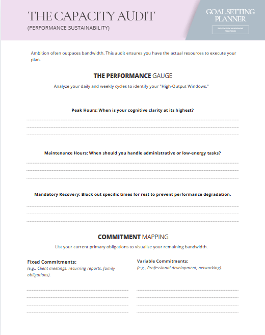 Goal Setting Planner