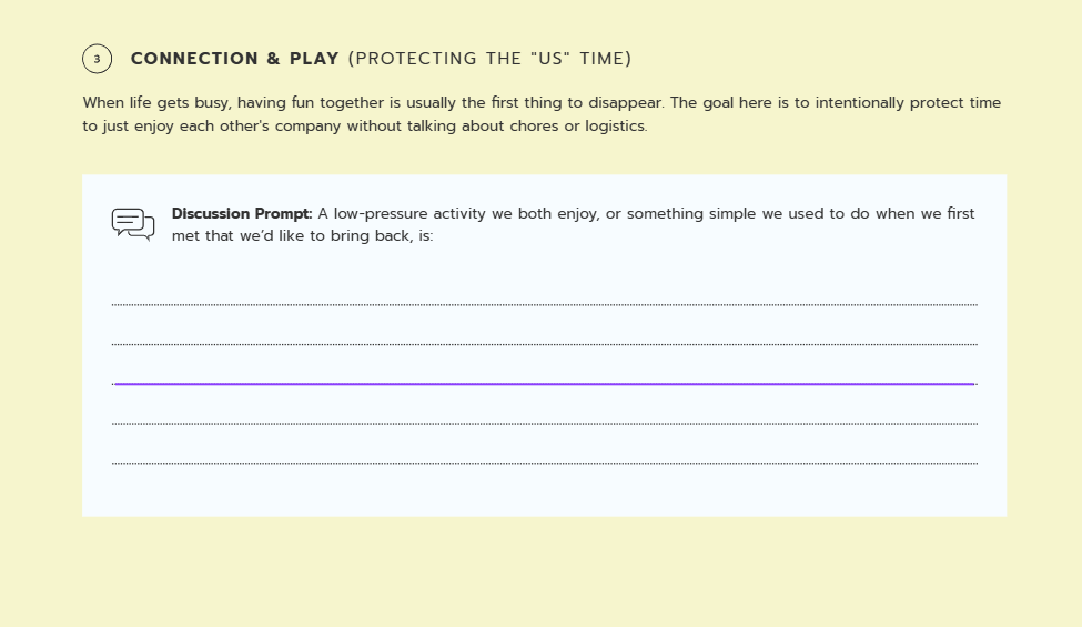 Couple's Therapy Goals Worksheet