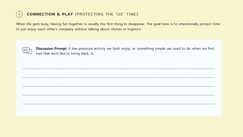 Couple's Therapy Goals Worksheet