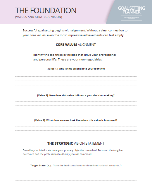 Goal Setting Planner