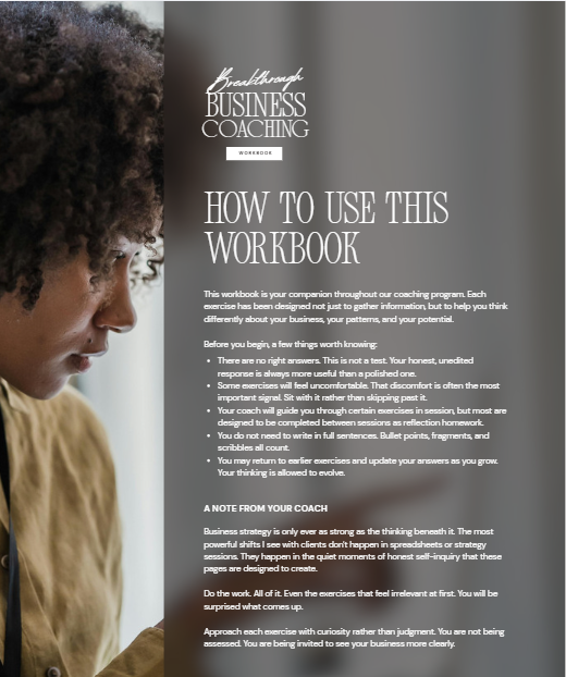 Business Coaching Workbook